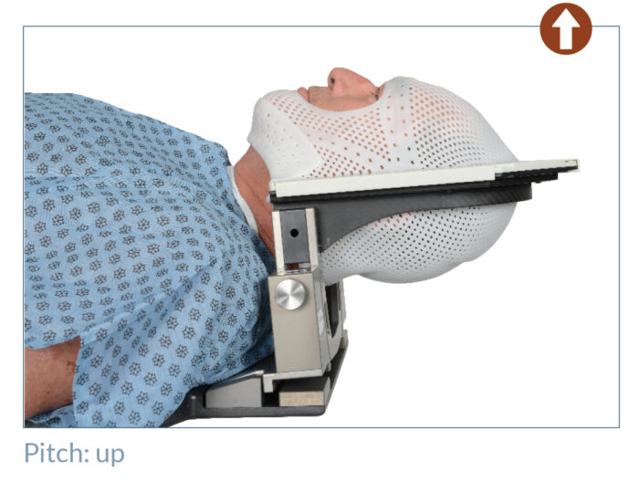 patient in positionPRO head support, pitched up
