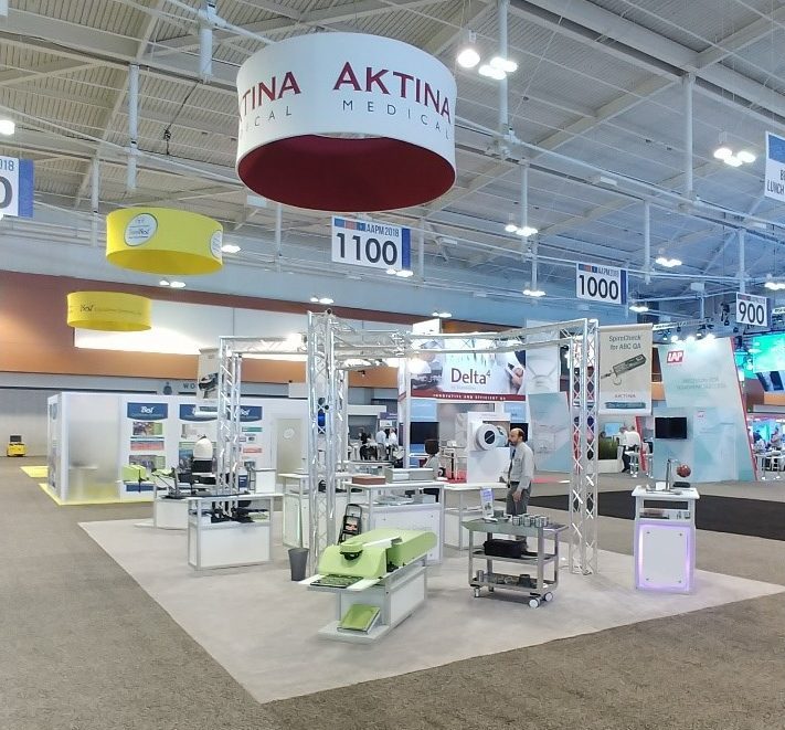 Aktina trade show booth at ASTRO 2018